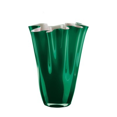 Vaso Wave Opale verde bosco 30 cm [65fee463]