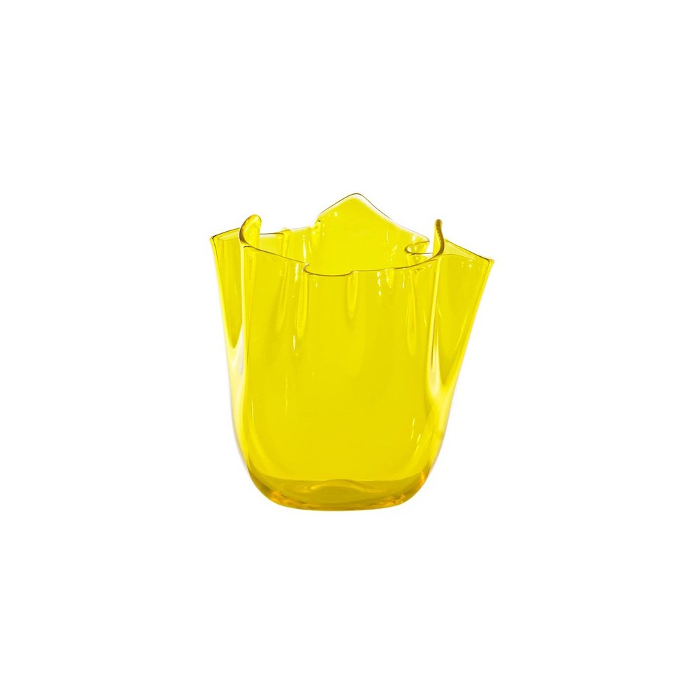 Vaso Fazzoletto Opalino Ginkgo Biloba H. 24 cm [175eb174]