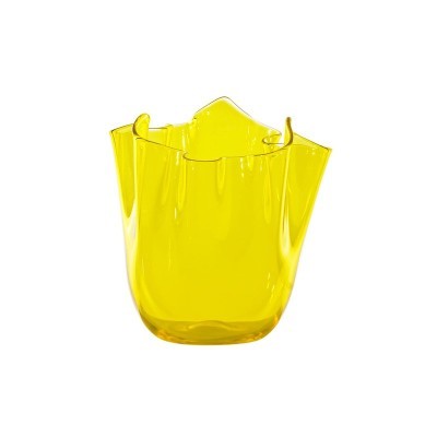Vaso Fazzoletto Opalino Ginkgo Biloba H. 24 cm [175eb174]