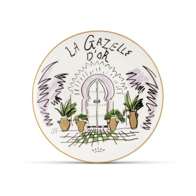 Piatto decorativo cm 27 La Gazelle D'Or [eb82f317]