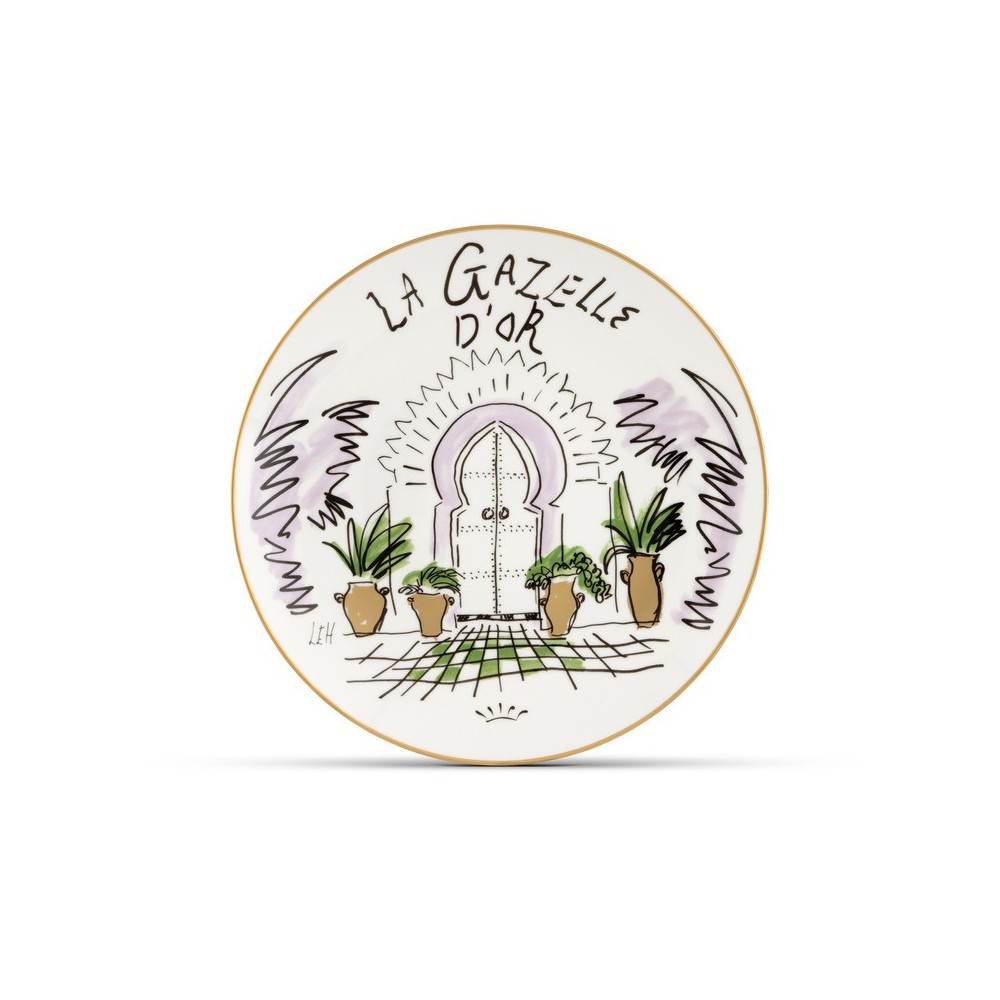 Piatto decorativo cm 27 La Gazelle D'Or [eb82f317]