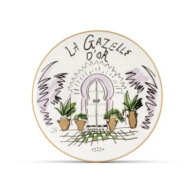 Piatto decorativo cm 27 La Gazelle D'Or [eb82f317]