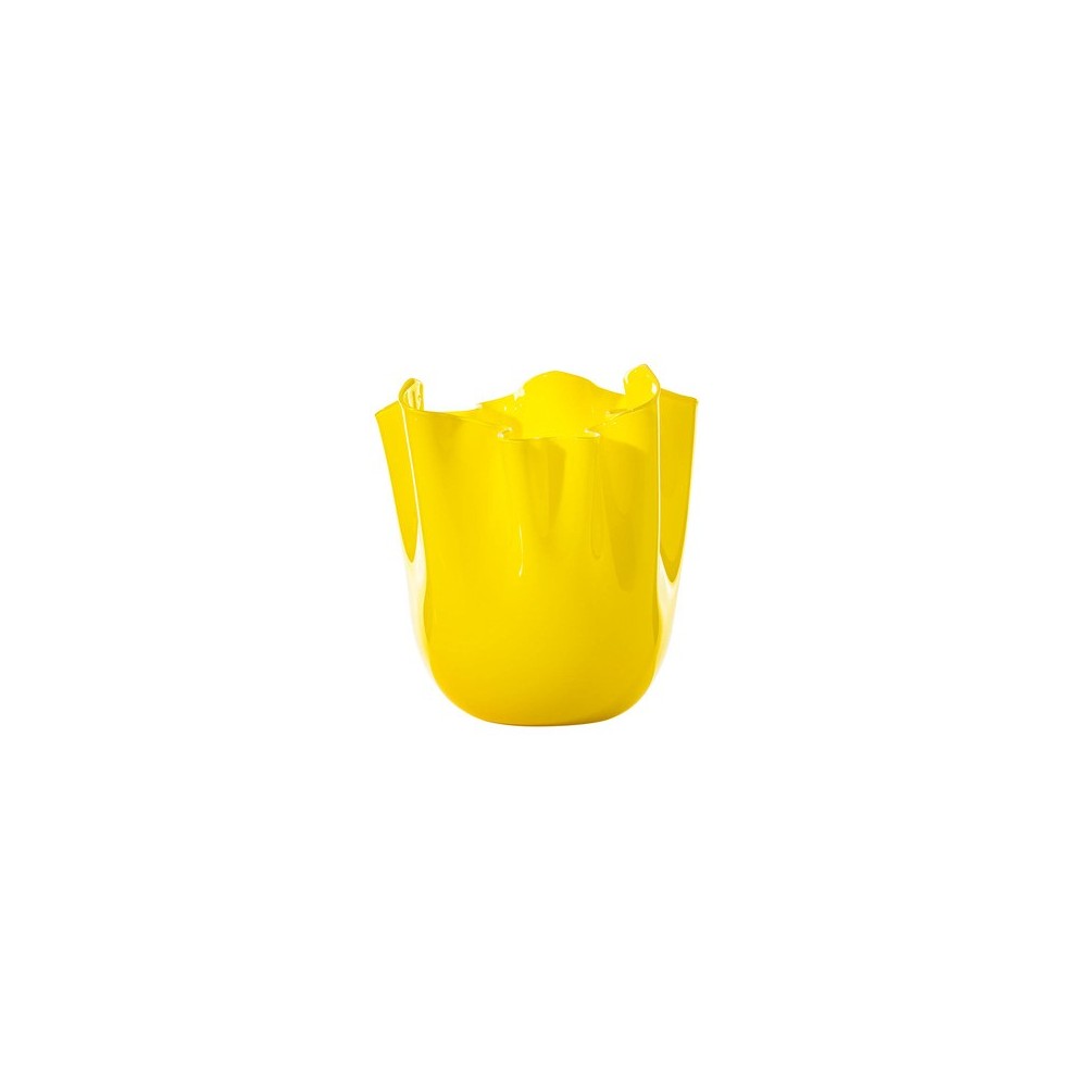 Vaso Fazzoletto Opalino Ginkgo Biloba H. 13,5 cm [30c50a70]