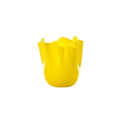 Vaso Fazzoletto Opalino Ginkgo Biloba H. 13,5 cm [30c50a70]
