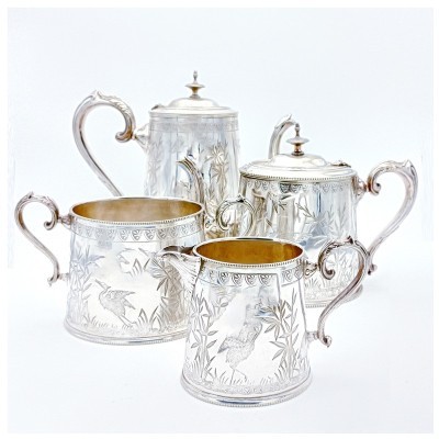 Set 4 pezzi Sheffield England Victorian [3b0eb9f5]