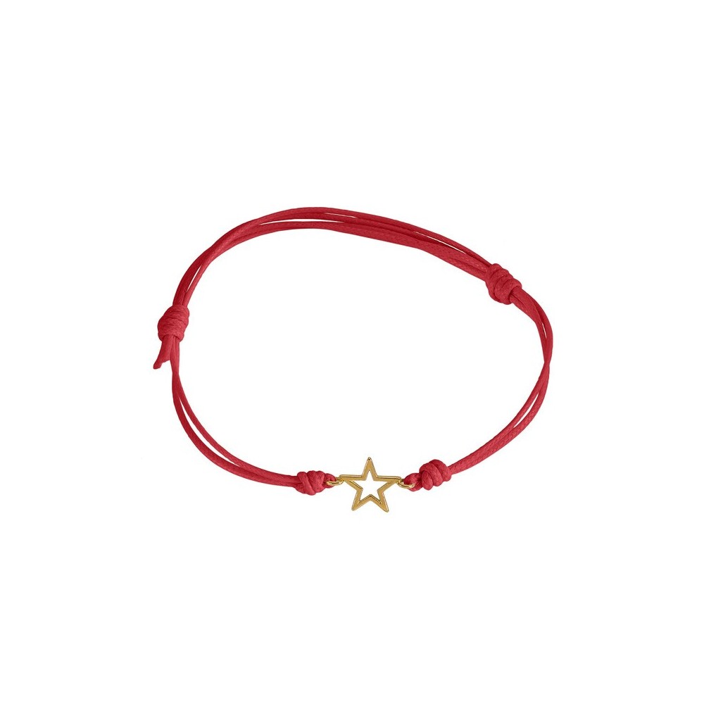 Bracciale cordino stella filo oro 18kt [a9bd43e5]