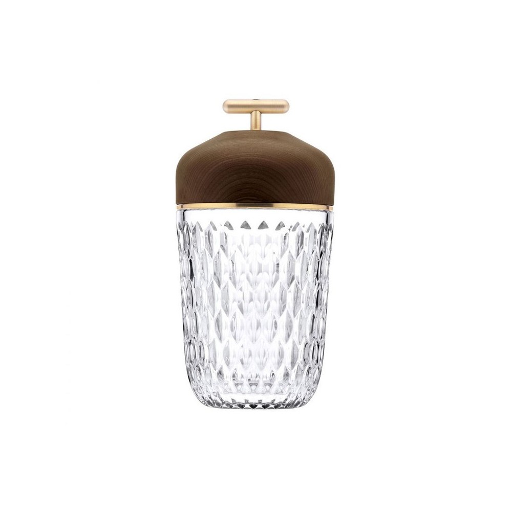 Lampada portatile Folia in legno scuro [2b31e7c8]