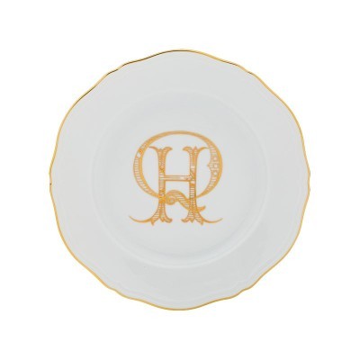 Set 4 piatti piani cm 26,5 Monogramma Oro [f7f166f8]