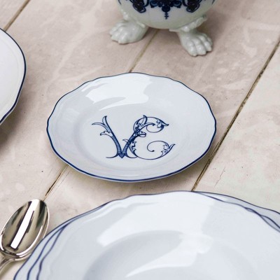 Set 4 piatti pane cm 17 Corona Blu [1967ff7e]