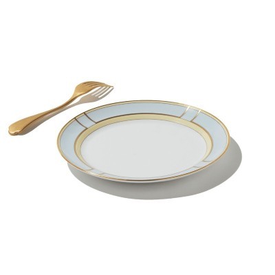 Piatto piano 24 cm Diva celeste [e3e69573]