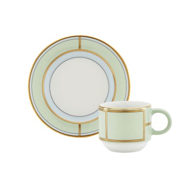 Piatto da caffè Diva verde [4171387d]