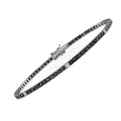 Bracciale Tennis oro bianco con diamanti [94d50bfc]