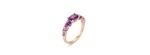 Anello Iris oro rosa 18kt ametiste e diamanti [d213df2c]