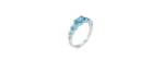 Anello Iris oro bianco 18kt topazio sky e diamanti [83a842fb]