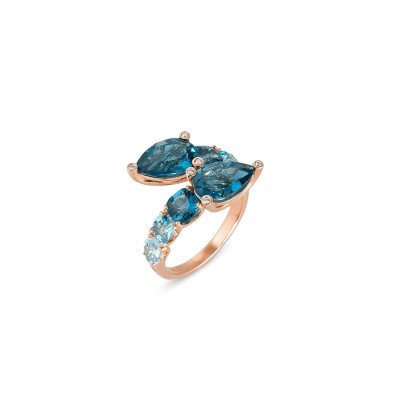 Anello crossover Iris oro rosa 18kt [f68d62a8]