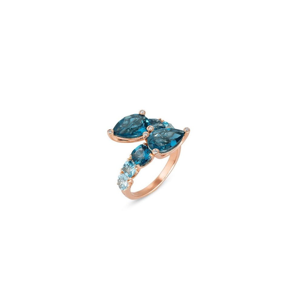 Anello crossover Iris oro rosa 18kt [f68d62a8]