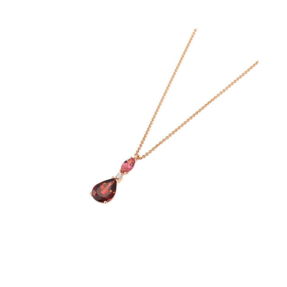 Pendente con catena Iris oro rosa 18kt [d6171830]