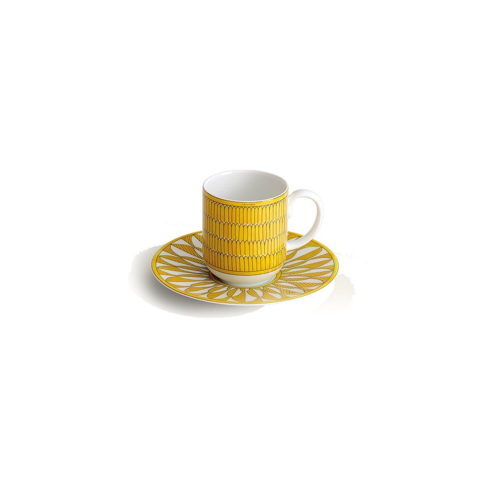 Tazzina da caffè con piattino Soleil d’Hermès [48e3f70c]