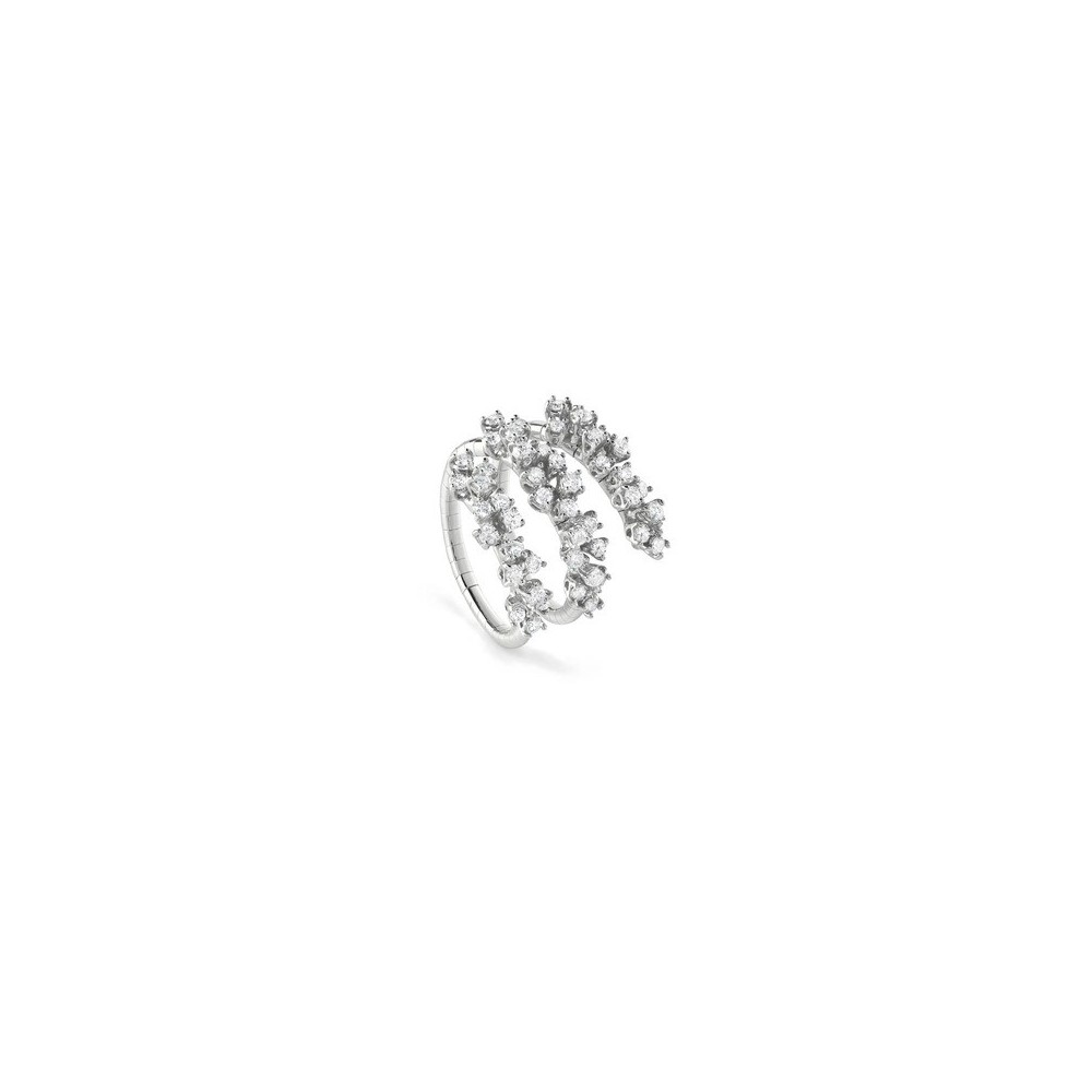 Anello Mimosa oro bianco e diamanti [2a7d2dbf]