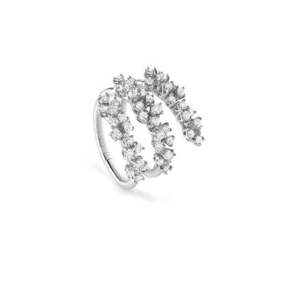 Anello Mimosa oro bianco e diamanti [f35b6eb2]