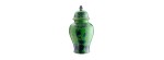 Vaso Potiche grande con coperchio Malachite [1b6dda25]