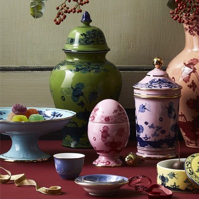 Vaso Potiche grande con coperchio Malachite [c24b9928]