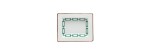Svuotatasche rettangolare cm 15x19 Catene Smeraldo [6d3ae352]