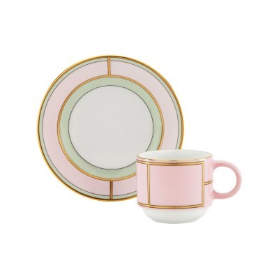 Piatto da caffè Diva rosa [ac7e87de]
