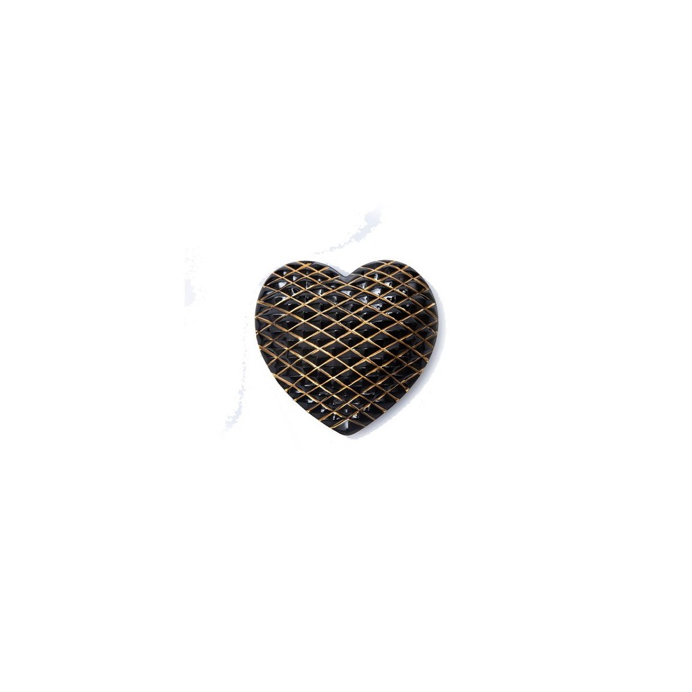 Fermacarte Cuore griglie oro [c1a13b32]