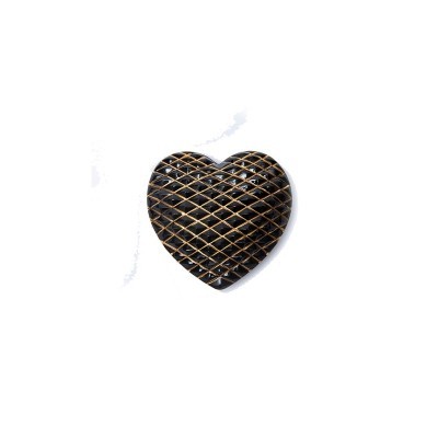 Fermacarte Cuore griglie oro [c1a13b32]