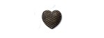 Fermacarte Cuore griglie oro [1887783f]