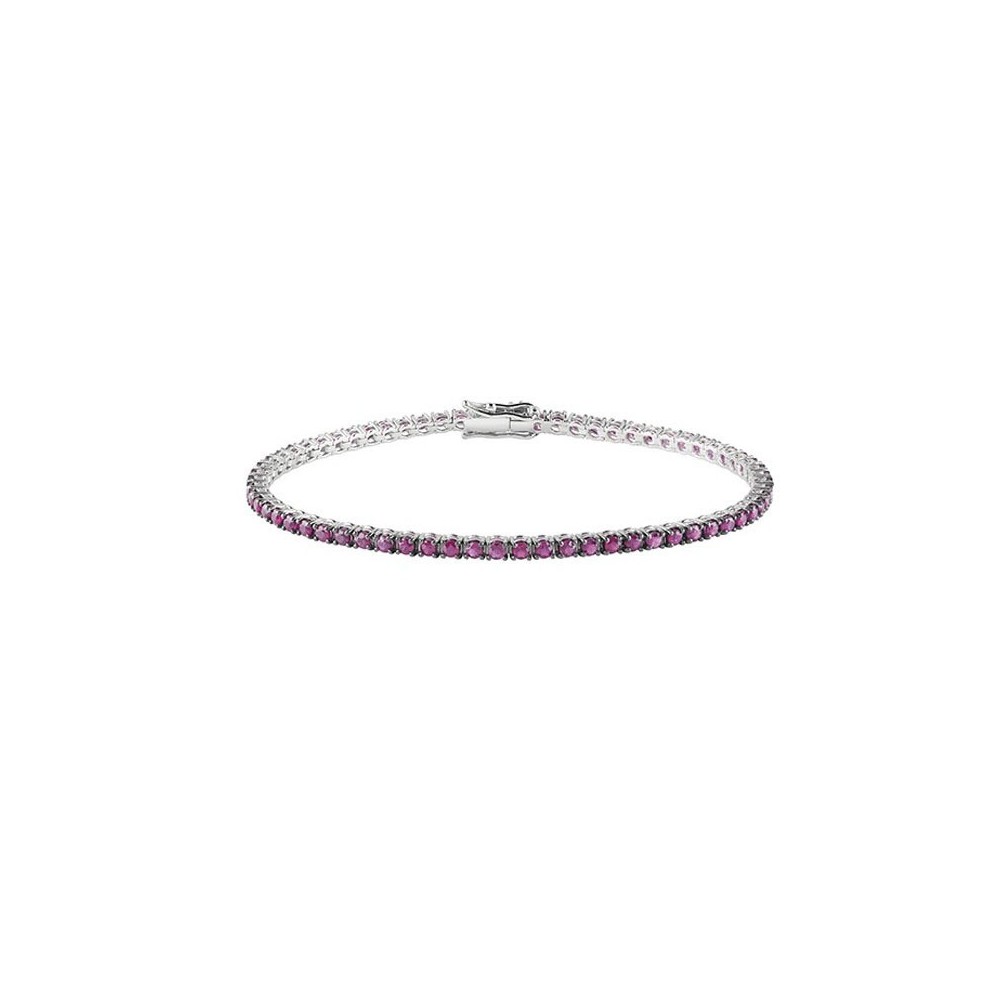 Bracciale Tennis oro bianco e rubini [8ed2402e]