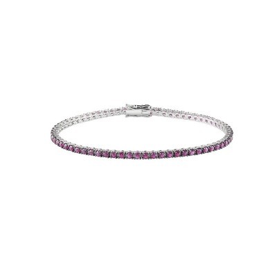 Bracciale Tennis oro bianco e rubini [8ed2402e]