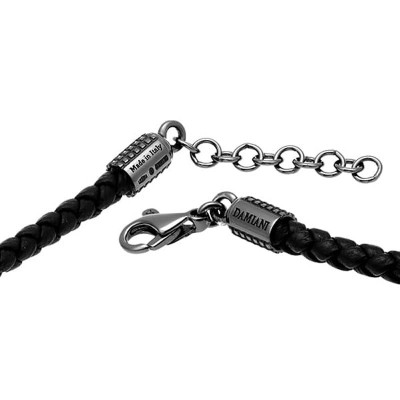 Bracciale Metropolitan cuoio oro e brillanti [24f117ac]