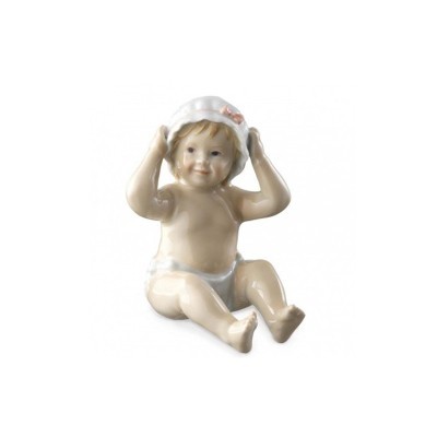 Statuina Neonata con cuffietta Royal Copenhagen [db0d683f]