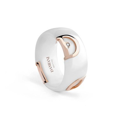 Anello D.Icon ceramica bianca [da059945]