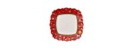 Piatto piano quadrato Toy's Delight rosso [37fd02be]