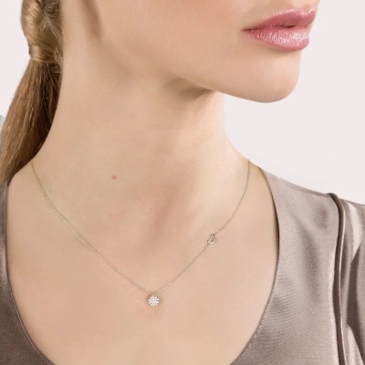 Collierino Margherita oro bianco e diamanti [f912f428]