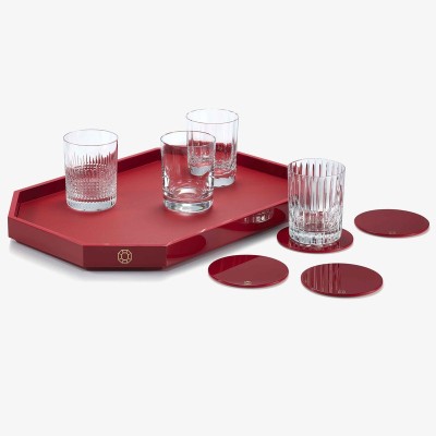 Sottobicchiere x 4 Octogone Rosso [8ad76357]