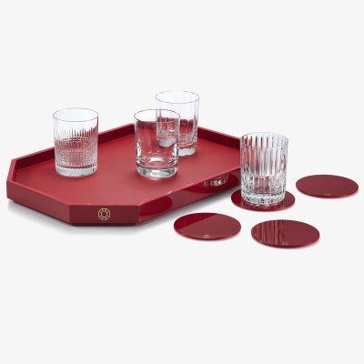 Sottobicchiere x 4 Octogone Rosso [8ad76357]