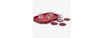 Sottobicchiere x 4 Octogone Rosso [8ad76357]