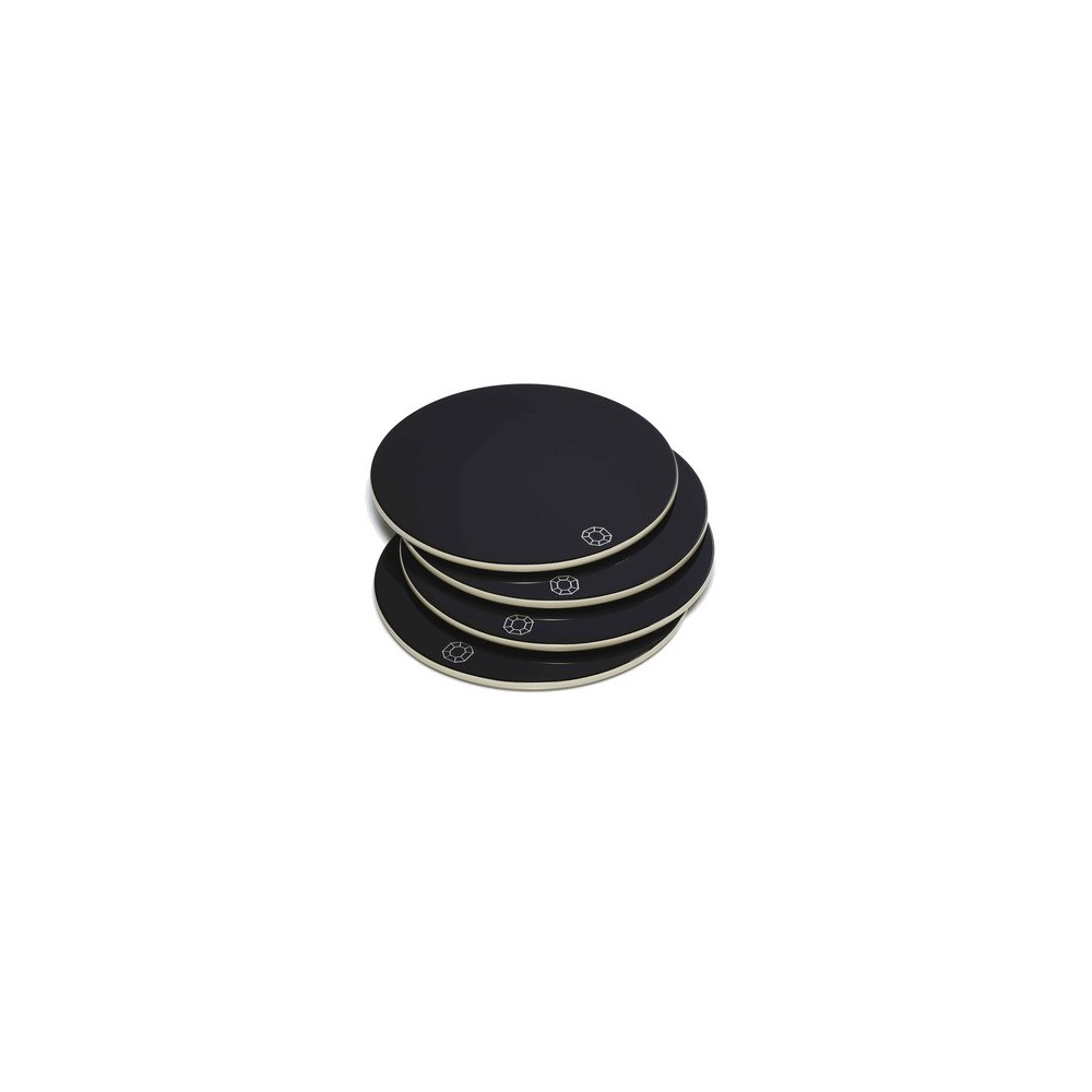 Sottobicchiere x 4 Octogone Black [66f177f6]