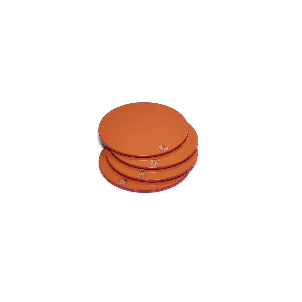 Sottobicchiere x 4 Octogone Orange [c8ef9a5c]