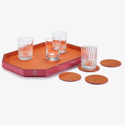 Sottobicchiere x 4 Octogone Orange [11c9d951]