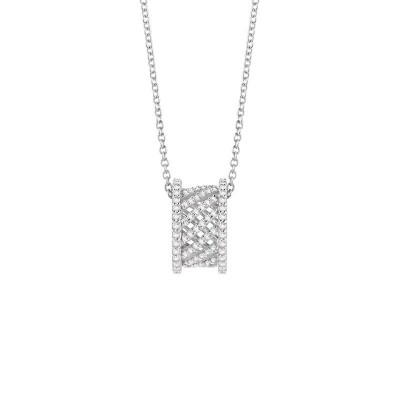 Collana Riflessi oro bianco con diamanti [f69378ab]