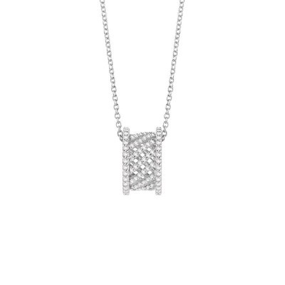 Collana Riflessi oro bianco con diamanti [f69378ab]