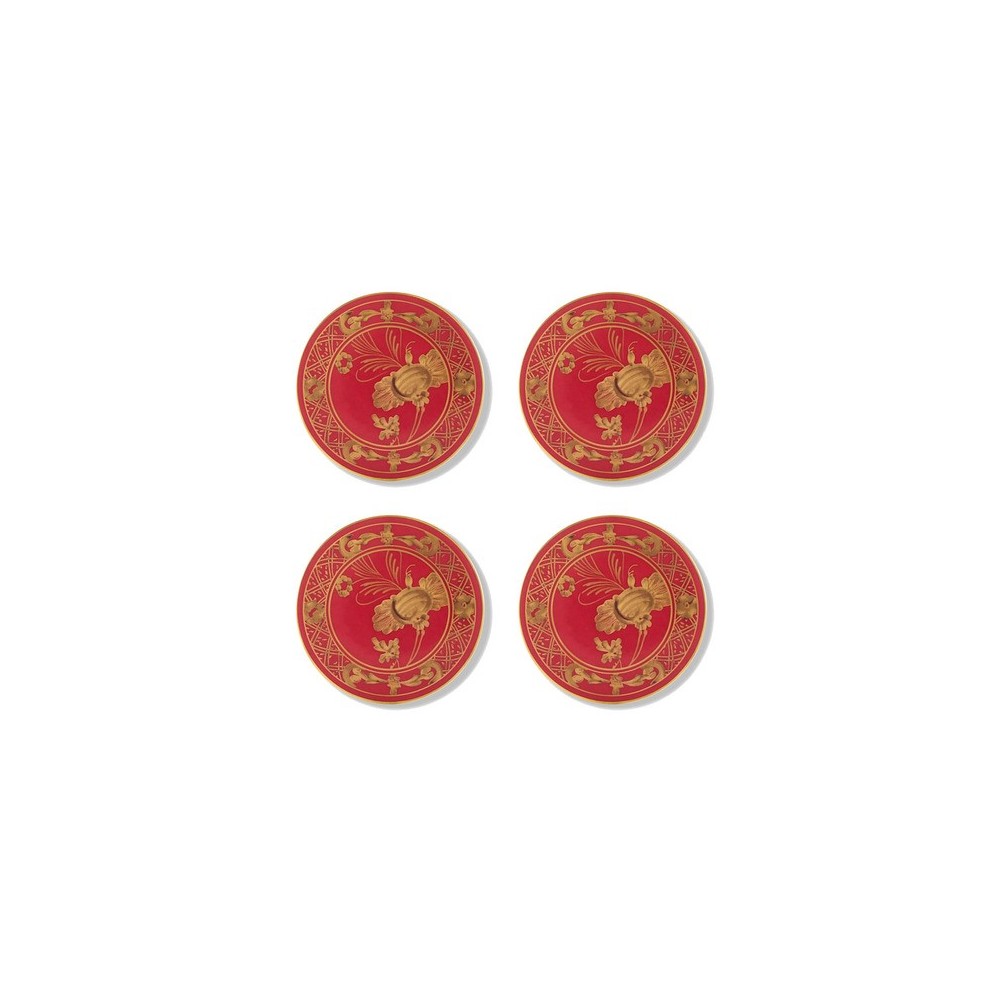 Set 4 pz Sotto Bicchiere Oriente Italiano Rubrum [35b29479]