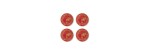 Set 4 pz Sotto Bicchiere Oriente Italiano Rubrum [35b29479]