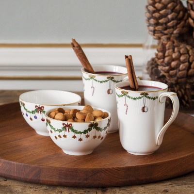 Set 2 Ciotole Star Fluted Christmas 30 cl [56b17fde]