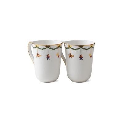 Set 2 Tazze Star Fluted Christmas 36 cl [cee6a8c5]